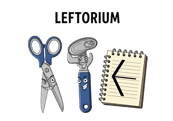 Artistic representation of left-handedness